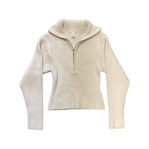 H&M quarter zip knit sweater